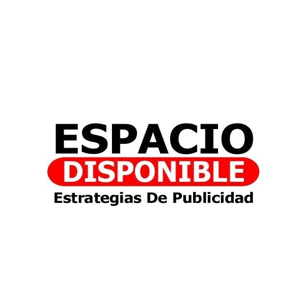 Text in Spanish: Espacio Disponible Estrategias De Publicidad, indicating available advertising space.